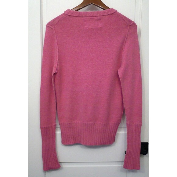 Vtg Y2K American Eagle Outfitters Preppy Pink L Fuzzy Angora Sweater Feminine - Picture 7 of 14
